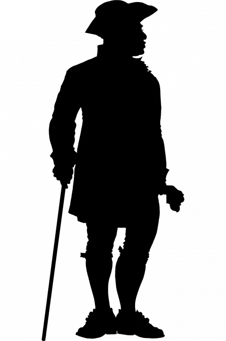 We rarely know what 18th-century enslaved individuals looked like. This silhouette, based on the very few physical descriptions we have, is meant to represent Hercules who worked as a cook while in bondage (MVLA)