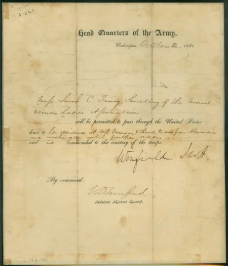 Sarah Tracy's Military Pass