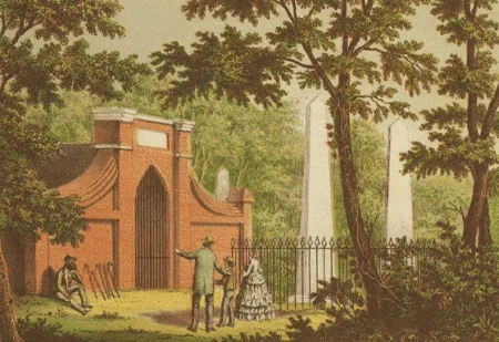 Detail, Tomb of Washington, by Augustus Köllner, 1848. Gift of Eleanor H. Seaman, Vice Regent for Wisconsin, and Douglas Seaman, 1994. MVLA.