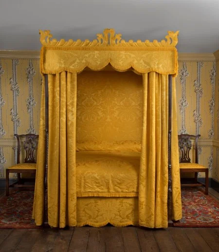 In 1799, the year of Washington's death, the Yellow Room was the most expensively furnished guest bedchamber in the house. (MVLA)