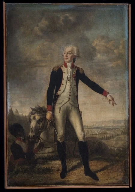 An aide to George Washington and ardent abolitionist, the Marquis de Lafayette likely influenced the general’s views on slavery during the American Revolution. Portrait of the Marquis de Lafayette, possibly painted by Joseph Boze, ca. 1780-1790.
