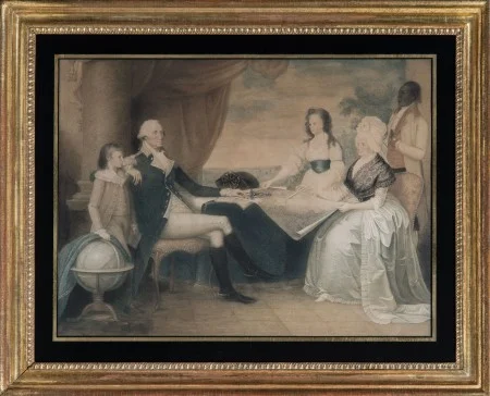 The Washington Family / La Famille de Washington by Edward Savage in 1798. [W-5298]