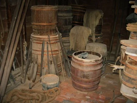Interior of the salt house at Mount Vernon (MVLA)