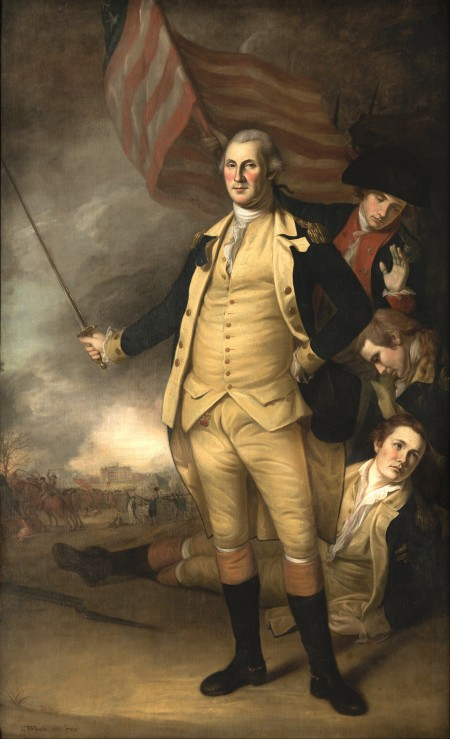 George Washington at the Battle of Princeton by Charles Willson Peale, 1783-1784,  Princeton University, commissioned by the Trustees.