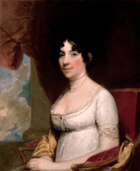 Dolley Madison, 1804, by Gilbert Stuart. White House Historical Association (White House Collection)