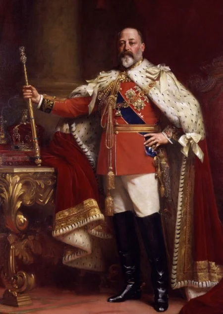 Edward VII by Samuel Luke Fildes, 1902. When King Edward visited Mount Vernon in 1860 he was still known as Albert Edward, Prince of Wales.