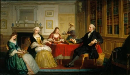 "George Washington and Family" by Thomas Pritchard Rossiter, 1858-1860. Gift of Nanine Hilliard Greene, 2000 [H-4173].