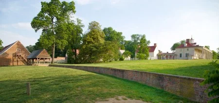 View of the ha-ha walls at Mount Vernon (MVLA)