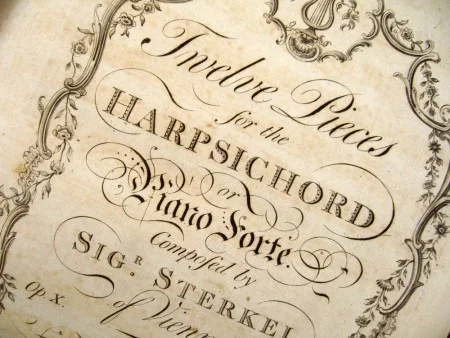 Page from Twelve Pieces for the Harpsichord by Johann Franz Xaver Sterkel [W-1386/C] (Mount Vernon Ladies’ Association)