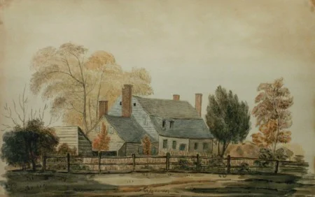 Painting of a House by Eleanor (Nelly) Parke Custis (Mount Vernon Ladies' Association)