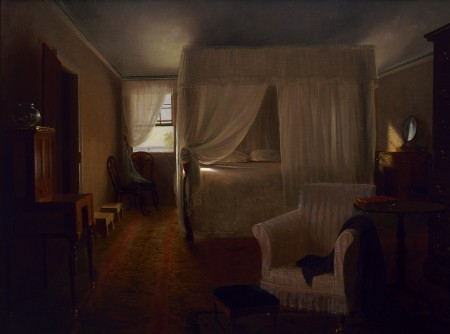The Bedchamber of Washington, in which He Died, with All the Furniture, as It Was at the Time, Drawn on the Spot by Permission of Mrs. John Washington of Mount Vernon, by John Gadsby Chapman, 1834. Courtesy  of the Wethersfield Estate, Amenia, NY.