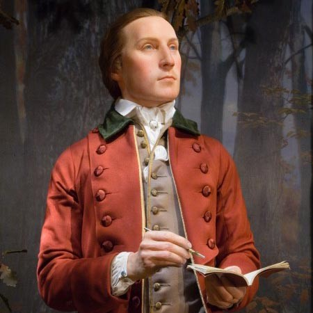 Washington portrayed as a young, self-motivated surveyor. (MVLA)