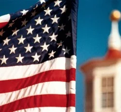 United States Flag Flown Over Mount Vernon