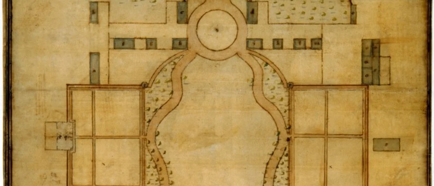Samuel Vaughan, Plan of Mount Vernon, 1787, ink and watercolor, W-1434, MVLA.